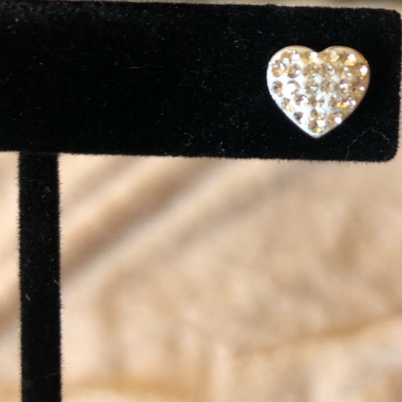 NWT Platinum Dipped Crystal Earrings - Picture 5 of 8